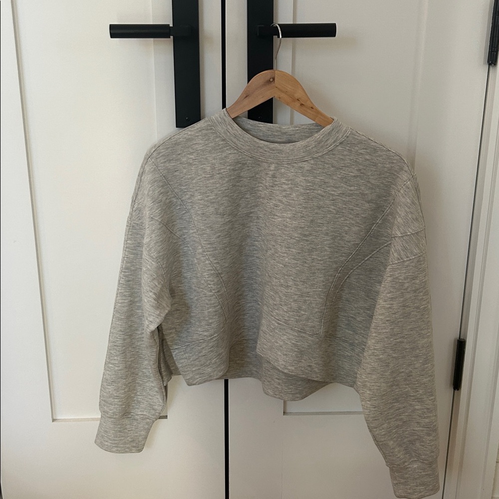 Gray Cropped Sweatshirt